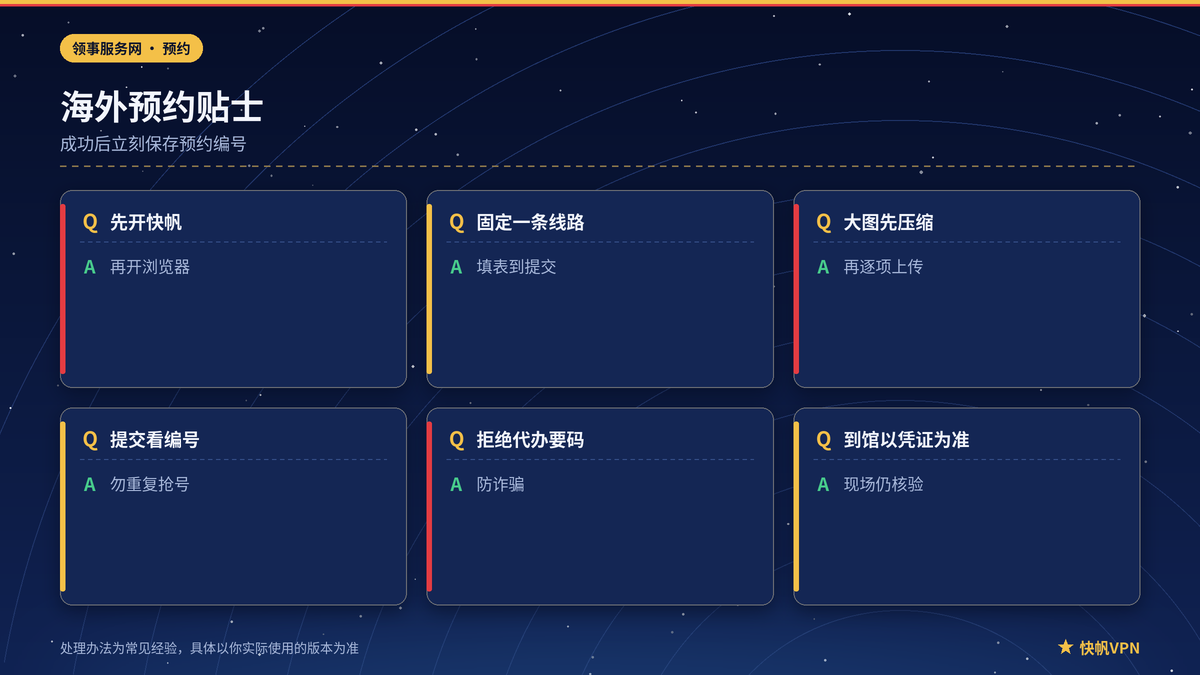 快帆VPN海外预约领事服务网验收与注意事项